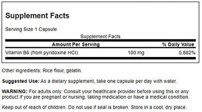 Frasco Swanson B6 piridoxina 100mg