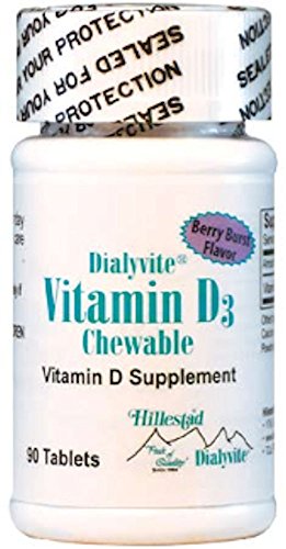 Frasco Tabletas masticables vitamina D3 2000 UI Dialyvite 90 unidades
