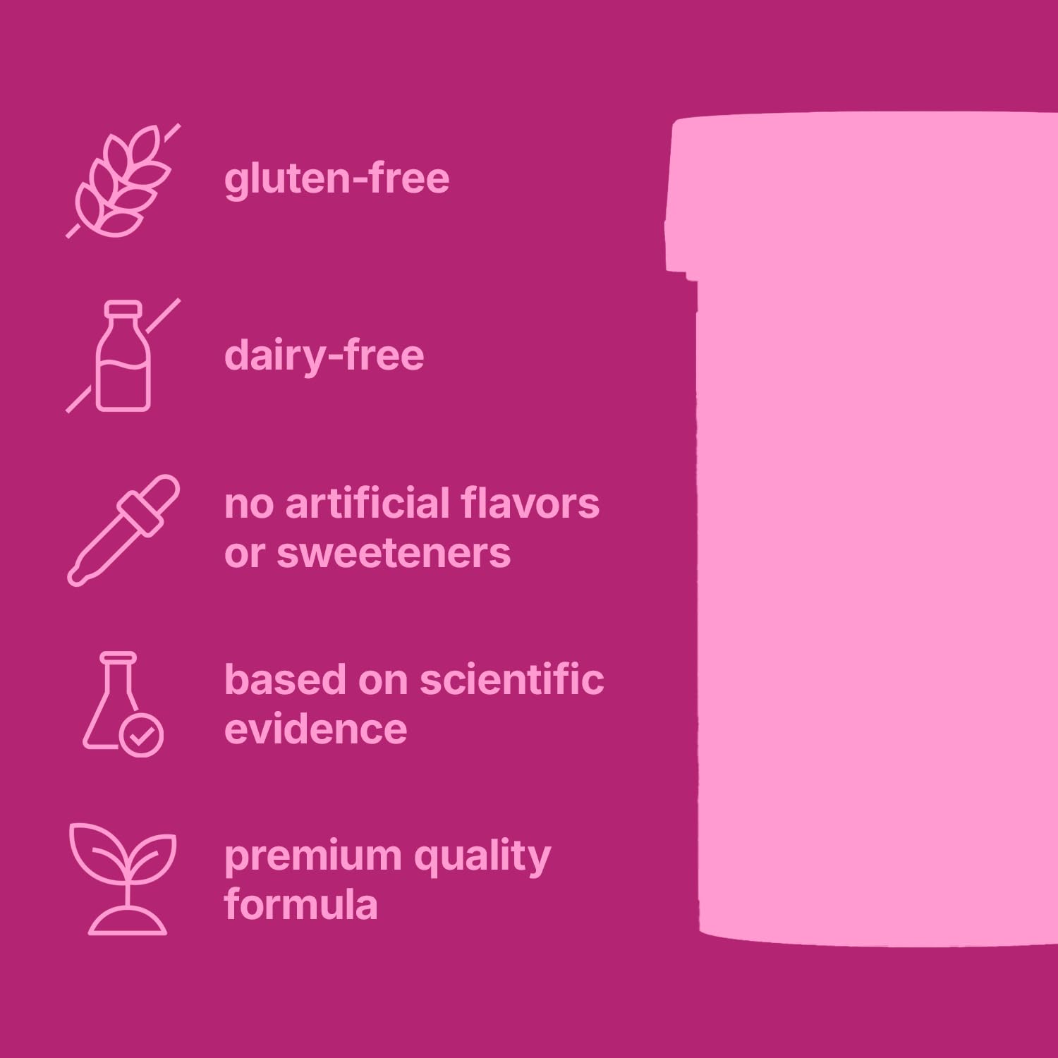 Frasco abierto de tabletas Swisse para salud hormonal femenina