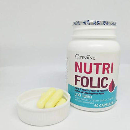 Frasco Thai Giffarine Nutri Folic 60 cápsulas vitaminas B