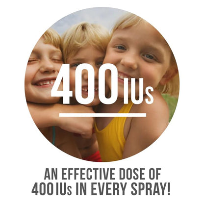 Frasco transparente spray vitamina D3 Nutrasumma para niños