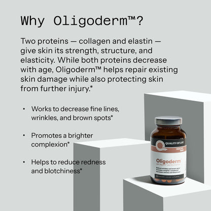 Frasco trasero con información suplemento Oligoderm