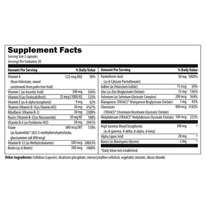 Frasco Twice Daily Multi multivitaminas 60 cápsulas