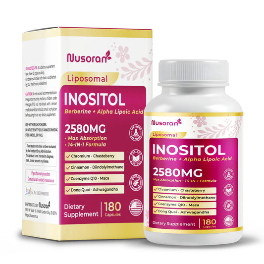 Frasco de Ultra Inositol 2580mg Nurosan 180 cápsulas