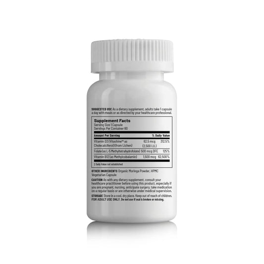 Frasco Unived B12 + D3 60 cápsulas