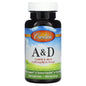 Frasco de vitamina A y D Carlson Labs 10000/400 UI 300 softgels