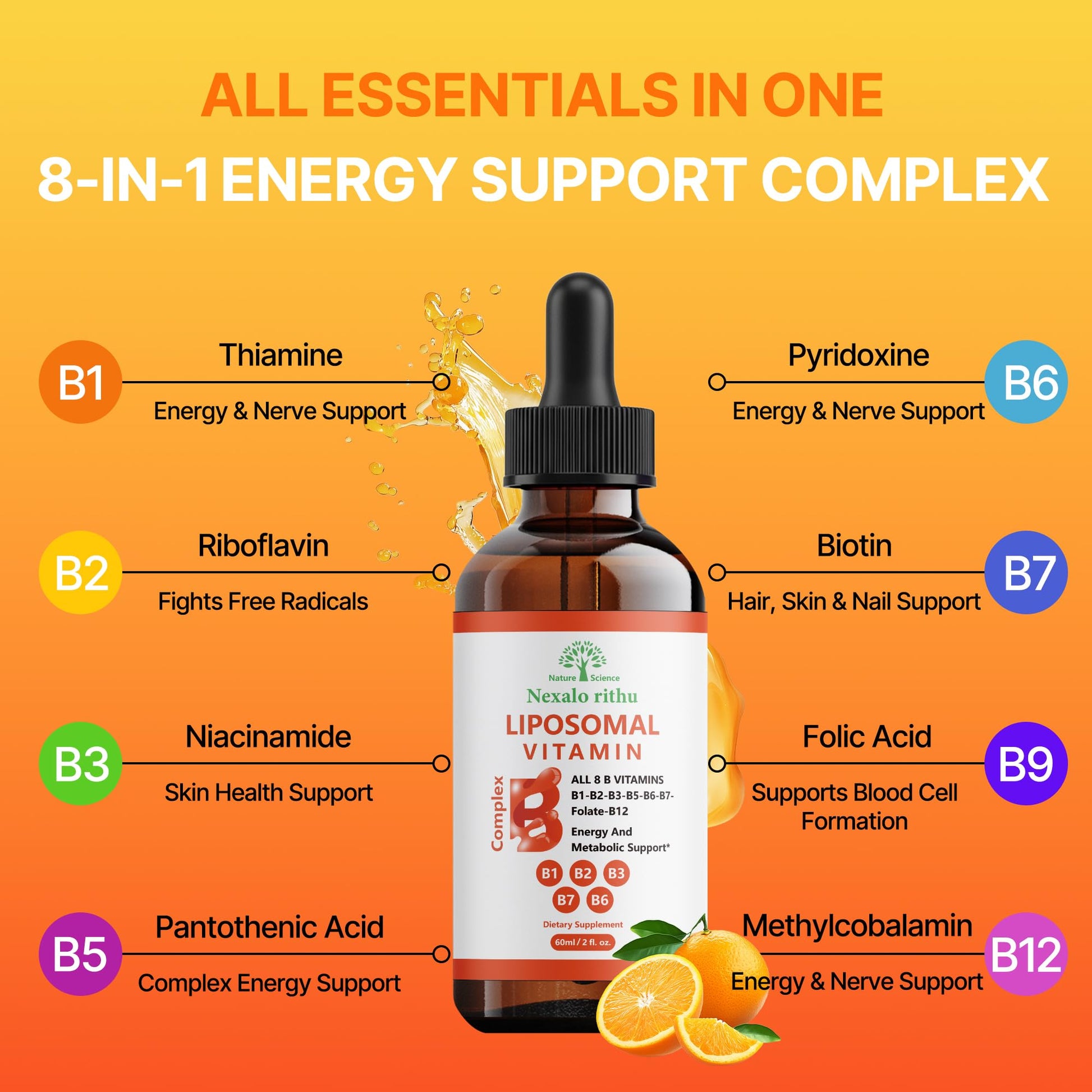 Frasco de Vitamina B Complejo con Tecnología Liposomal