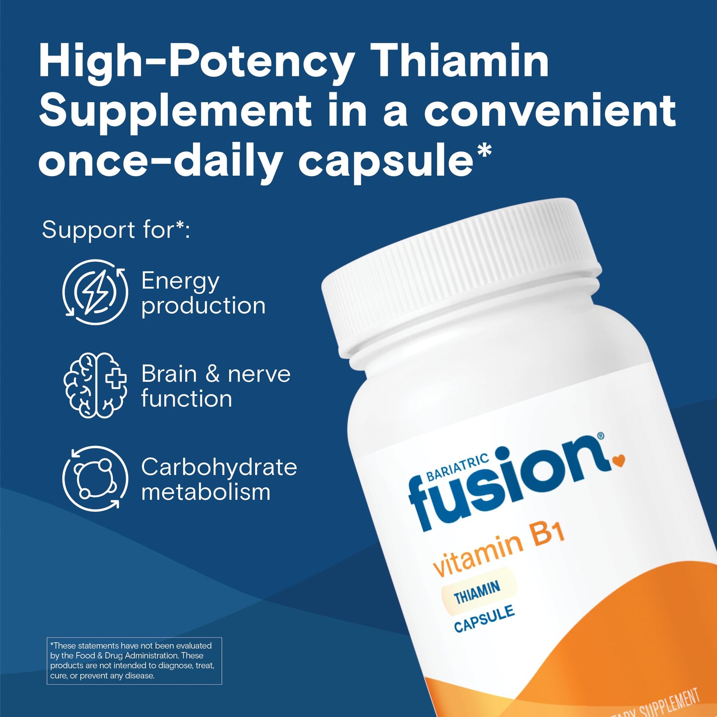 Frasco de vitamina b1 bariatric fusion 90 cápsulas