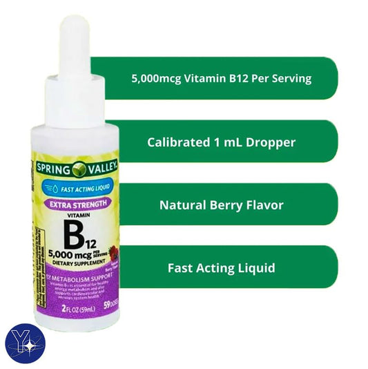 Frasco de Vitamina B12 líquida 60 ml sabor berry