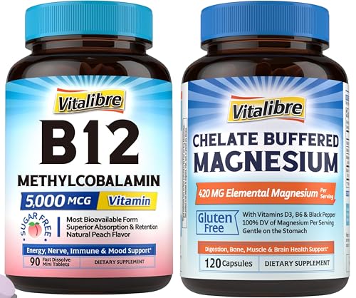 Frasco de vitamina B12 sublingual 5000mcg Vitalibre