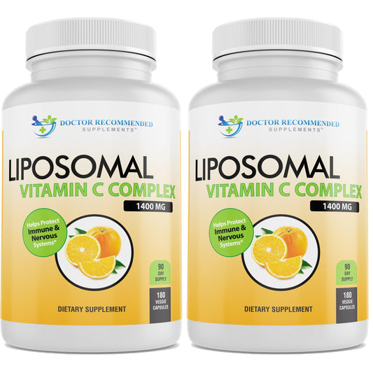 Frasco Vitamina C Liposomal 1400mg Doctor Recommended 180 cápsulas