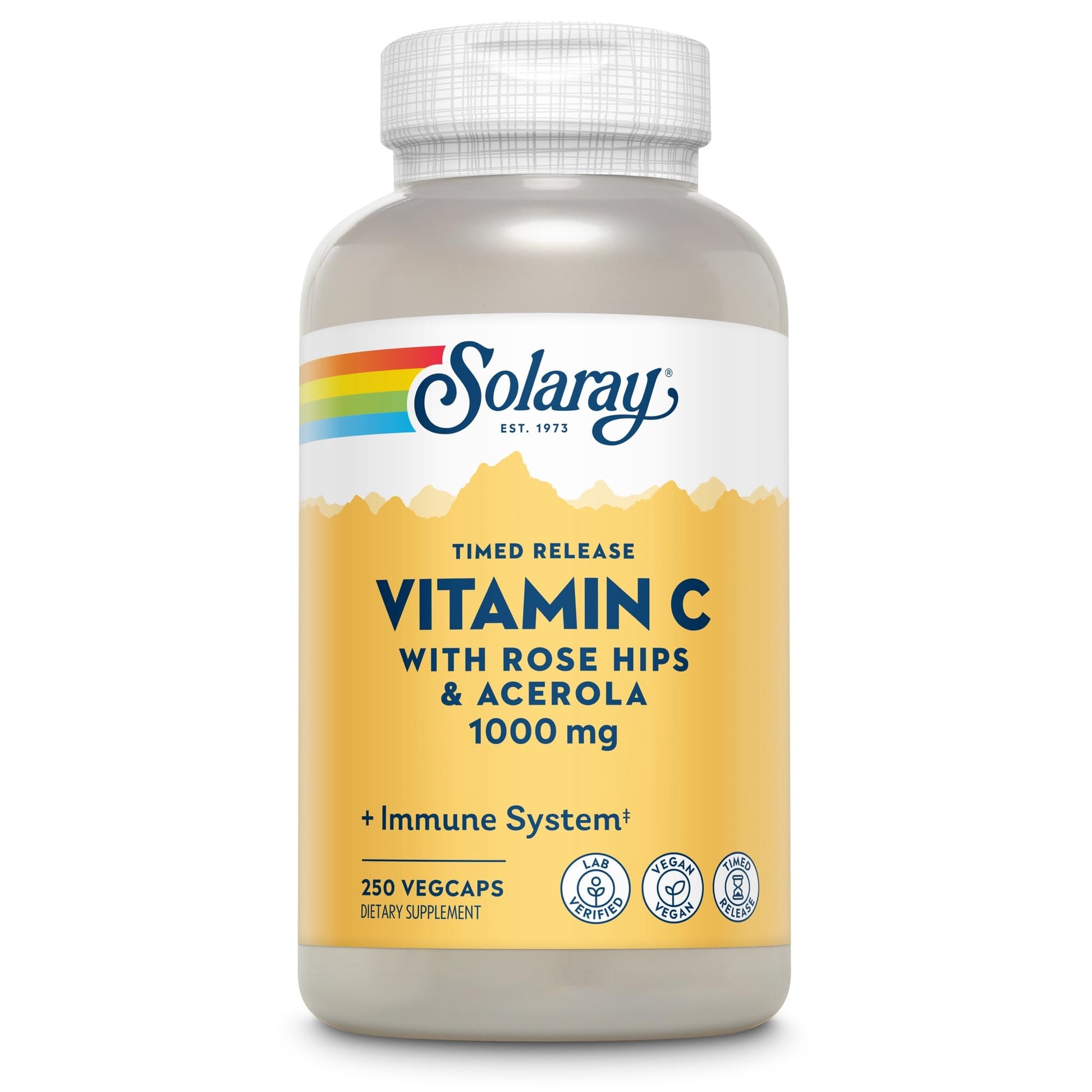 Frasco vitamina C Solaray liberación temporizada