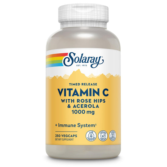Frasco vitamina C Solaray liberación temporizada