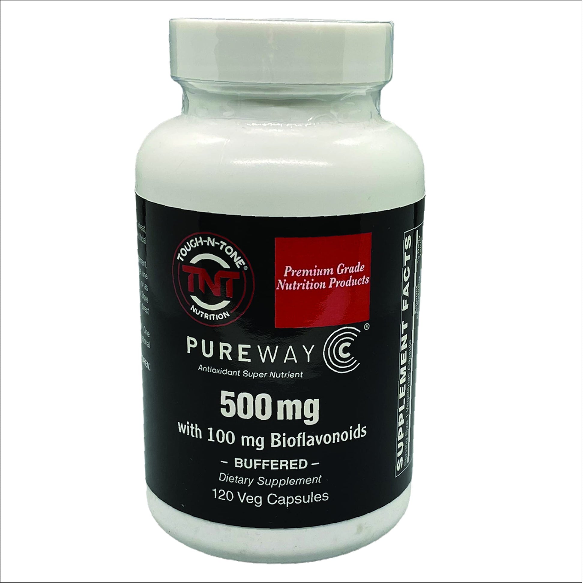 Frasco Vitamina C TOUGH-N-TONE 500mg PureWay-C cápsulas vegetales