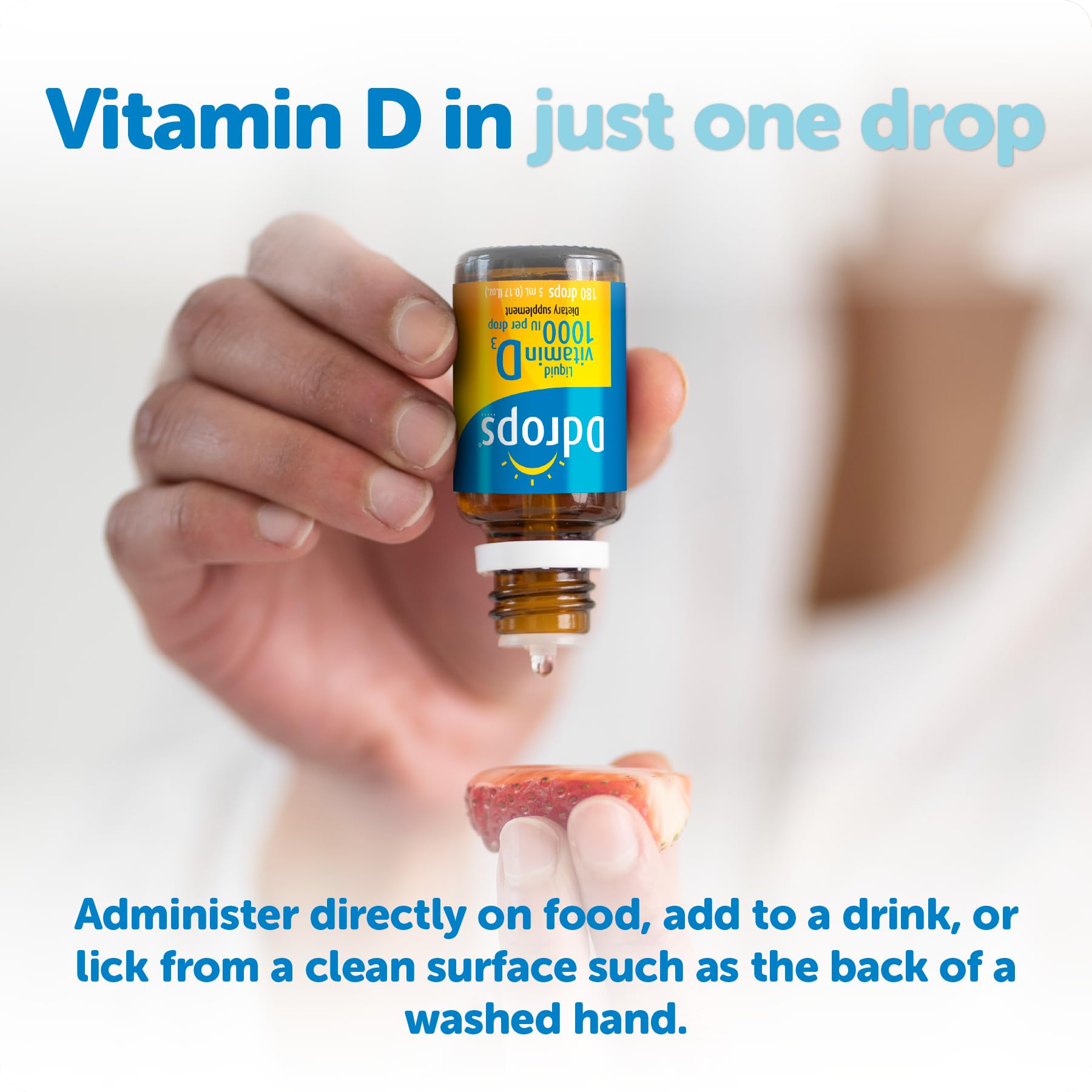 Frasco vitamina d líquida Ddrops sin conservadores