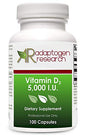 Frasco Vitamina D3 5000 UI Adaptogen Research 100 cápsulas vegetarianas