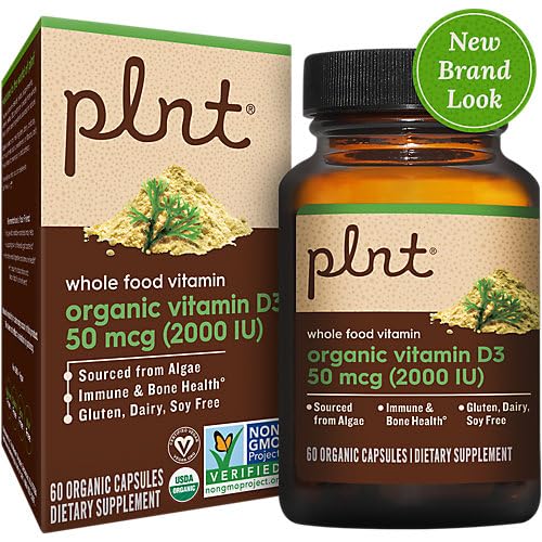 Frasco de Vitamina D3 Orgánica plntA 2,000 UI