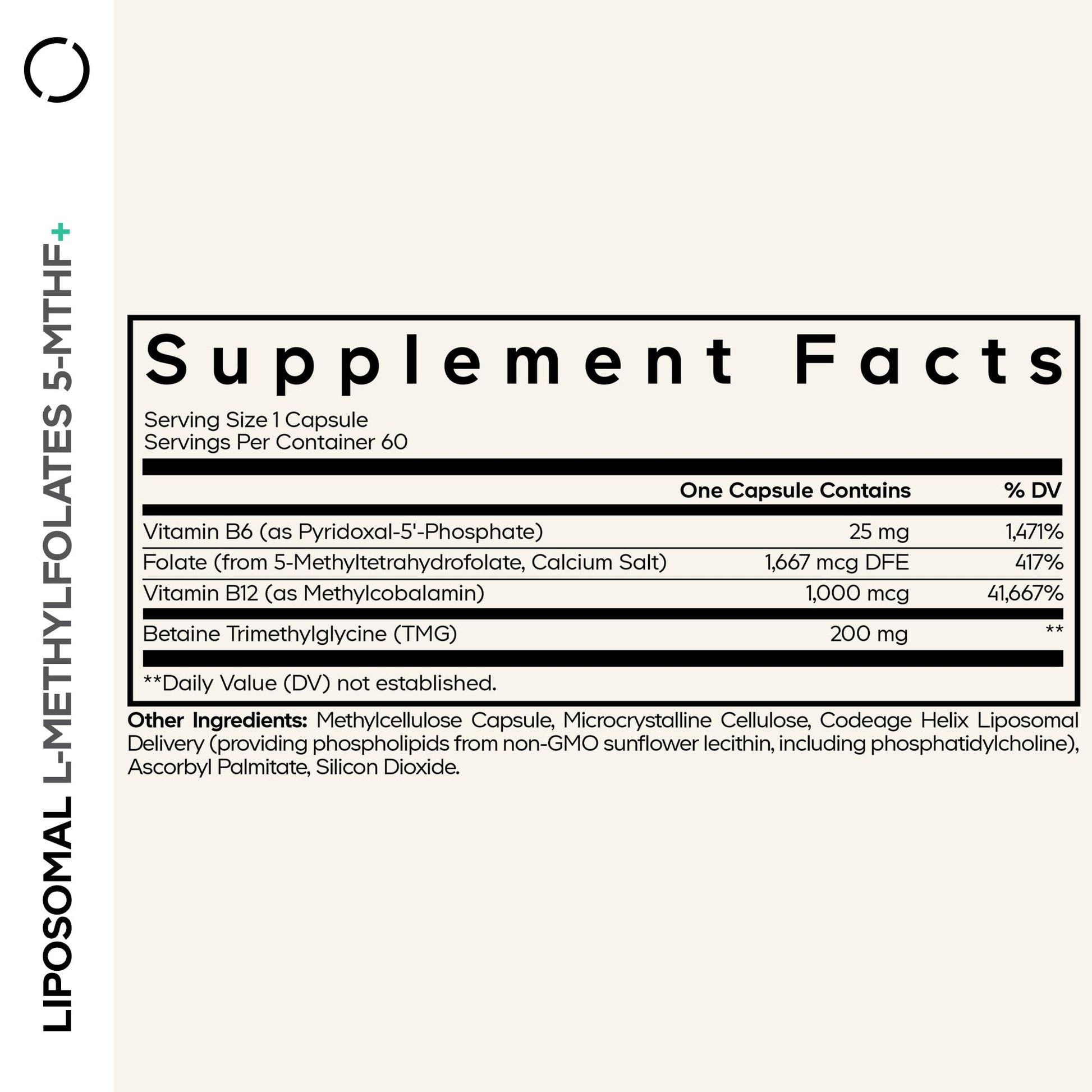 Frasco de vitaminas B activas con entrega liposomal