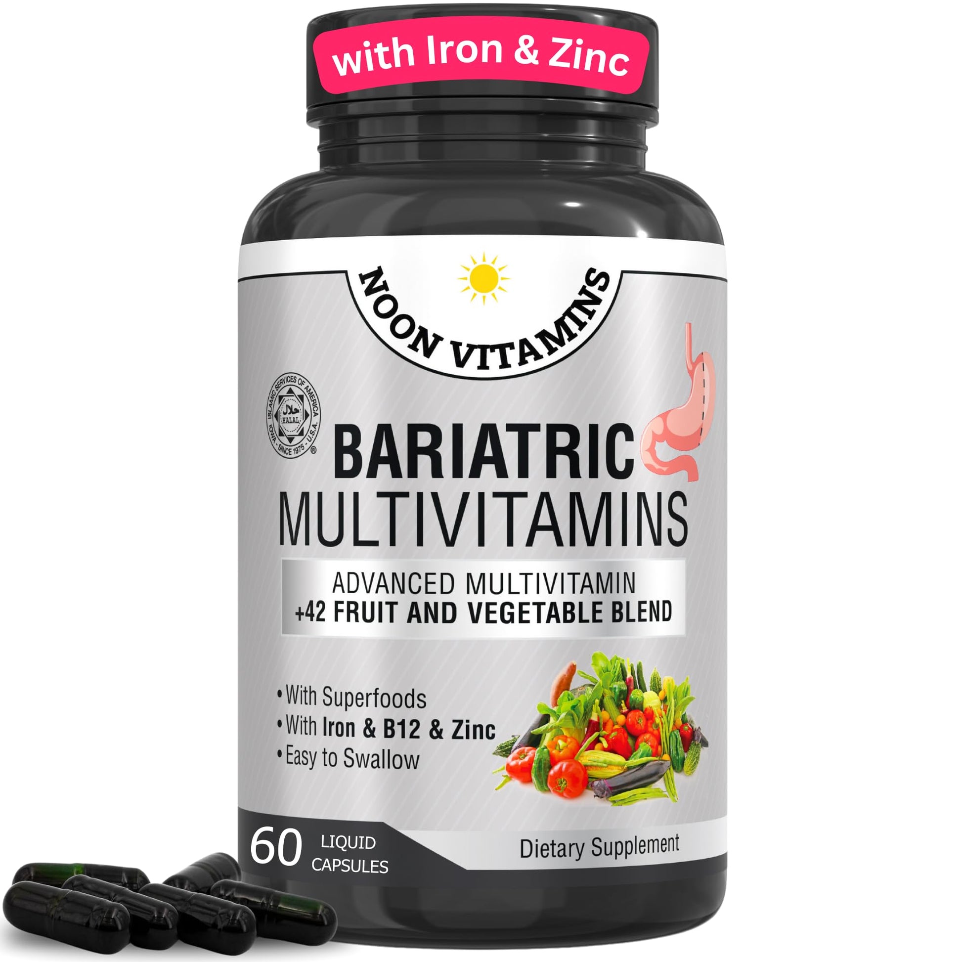 Frasco de vitaminas bariátricas para post-cirugía