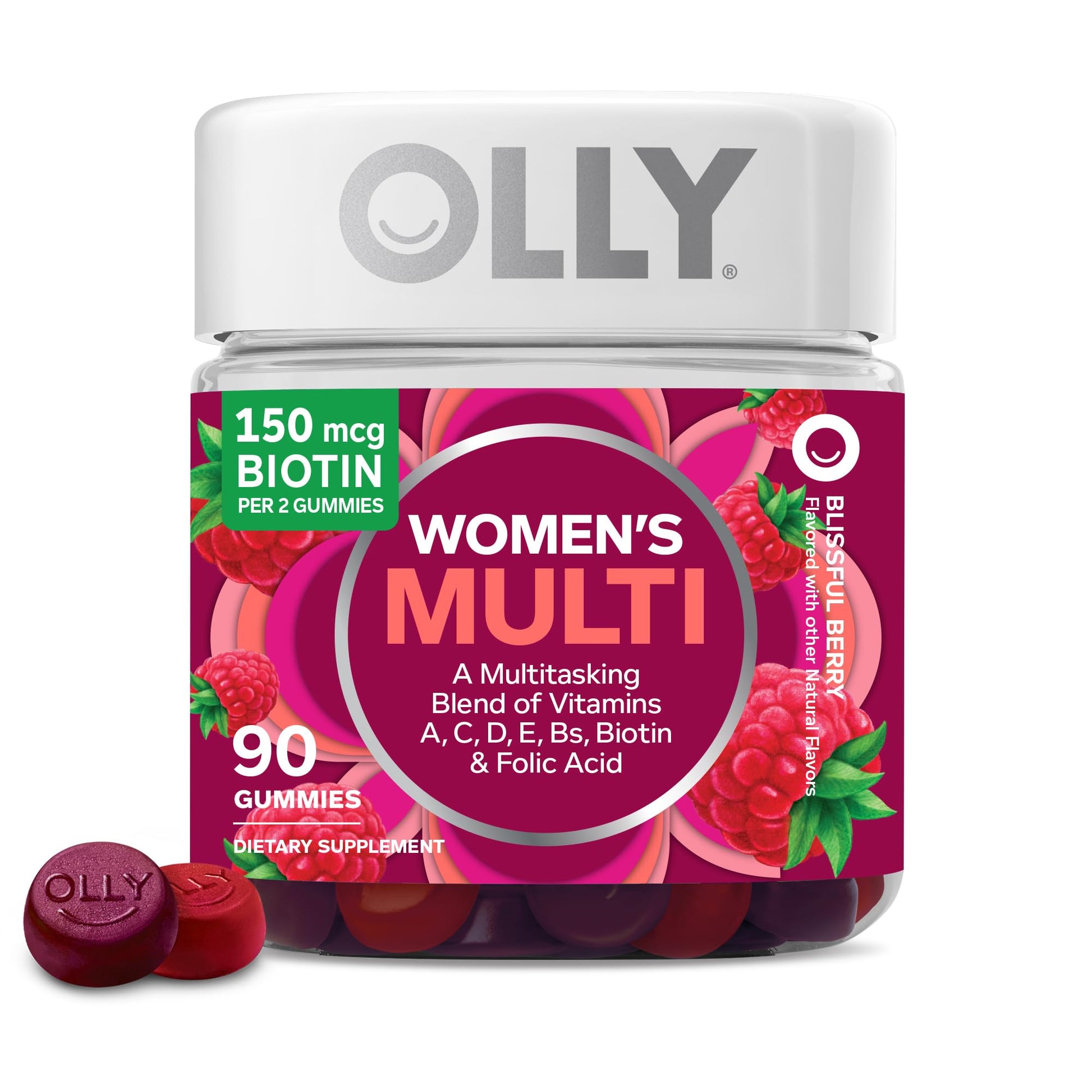 Frasco de vitaminas gummy para mujeres marca OLLY