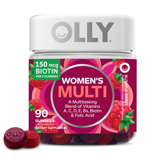 Frasco de vitaminas gummy para mujeres marca OLLY