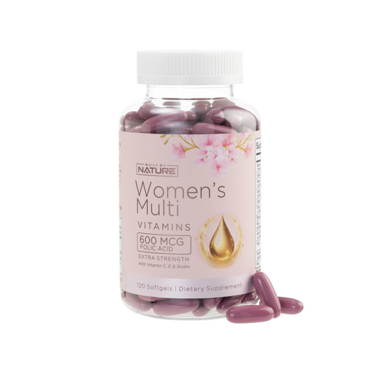 Frasco de vitaminas para mujeres Built by Nature