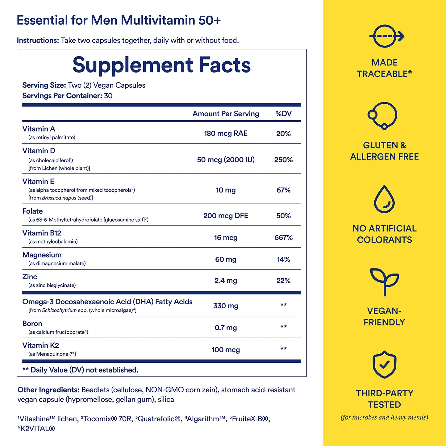 Frasco de vitaminas Ritual para hombres