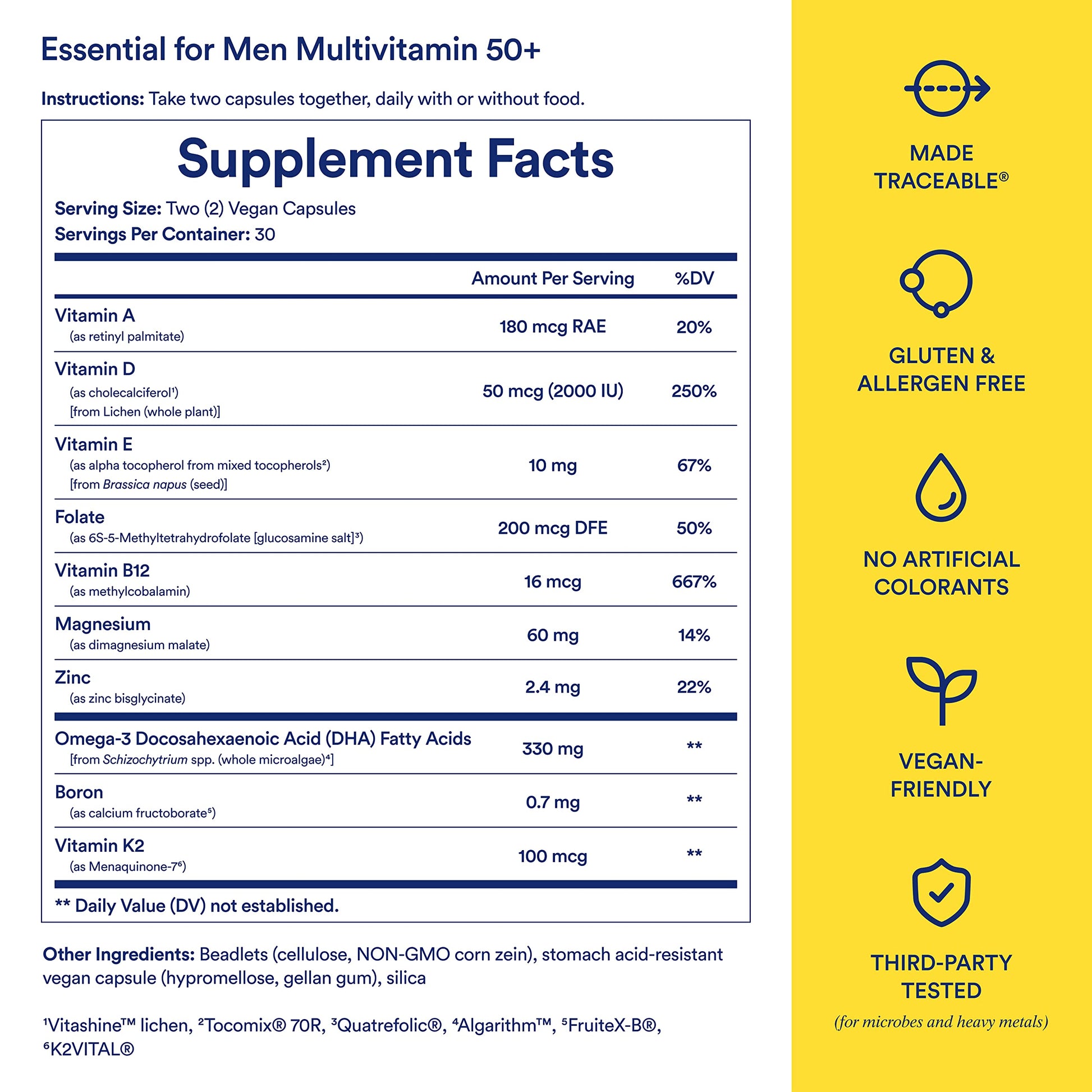 Frasco de vitaminas Ritual para hombres