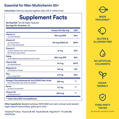 Frasco de vitaminas Ritual para hombres
