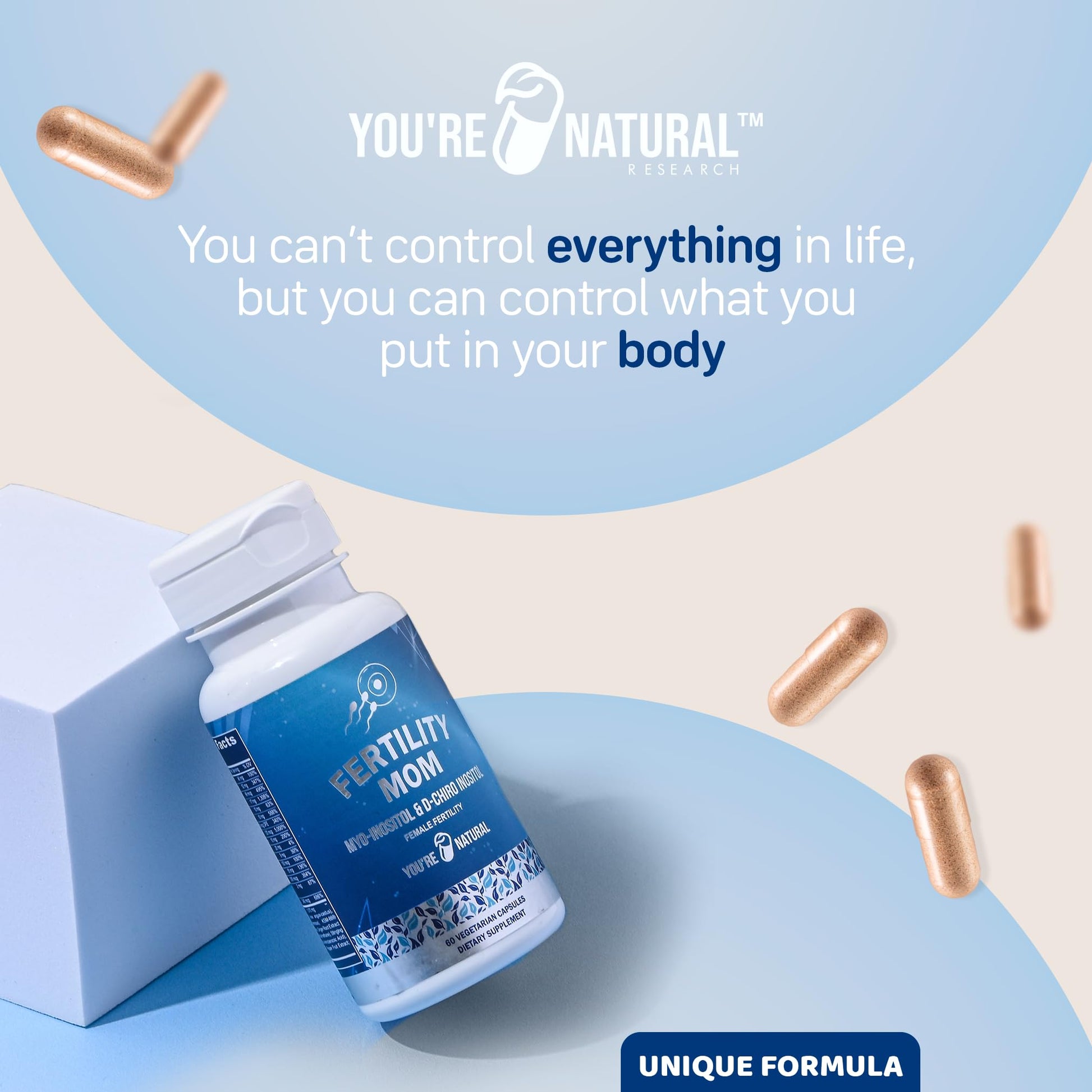 Frasco vitaminas YOU'RE NATURAL prenatal