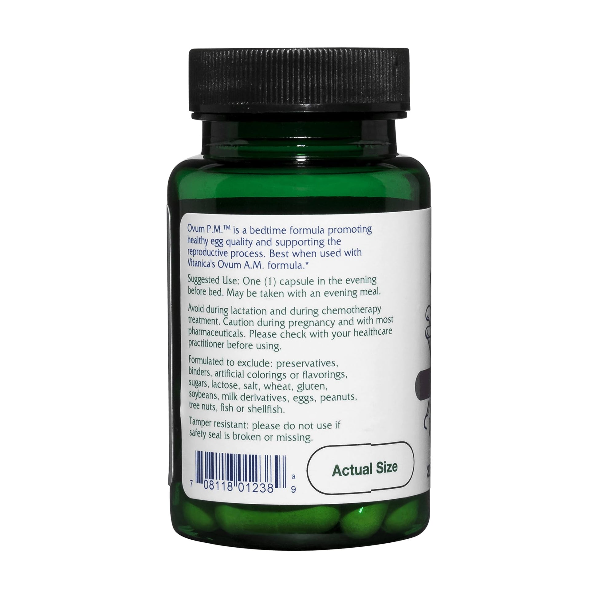 Frasco Vitanica Ovum P.M. Pro Logo apoyo antioxidante calidad óvulos