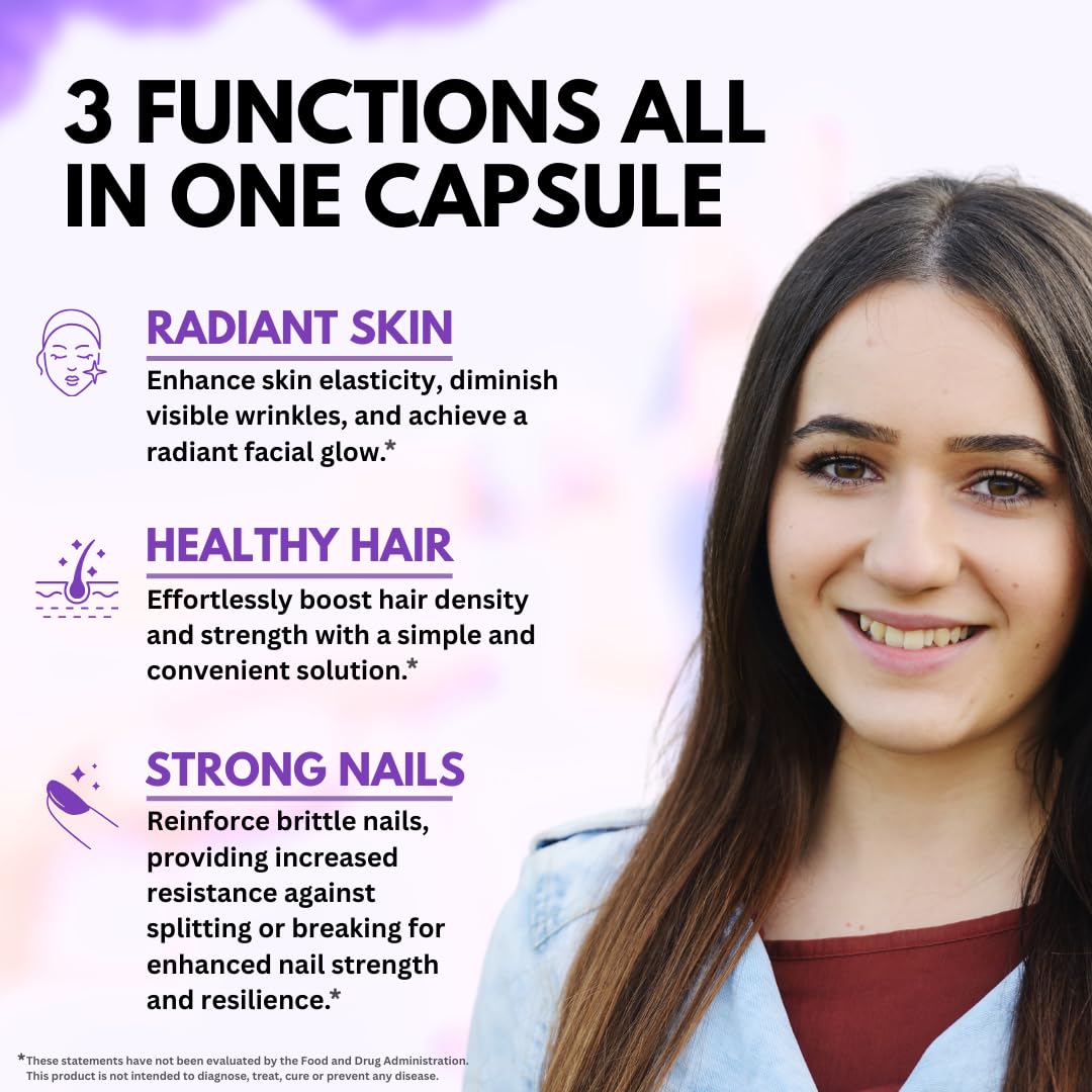Frasco Vitboost cápsulas para crecimiento de cabello y piel saludable