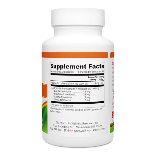 Frasco Wellness Resources Daily Super E con suplemento vitamina e tocotrienol