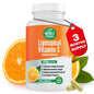 Frasco Whole Nature vitamina c liposomal 1200mg 180 cápsulas veganas
