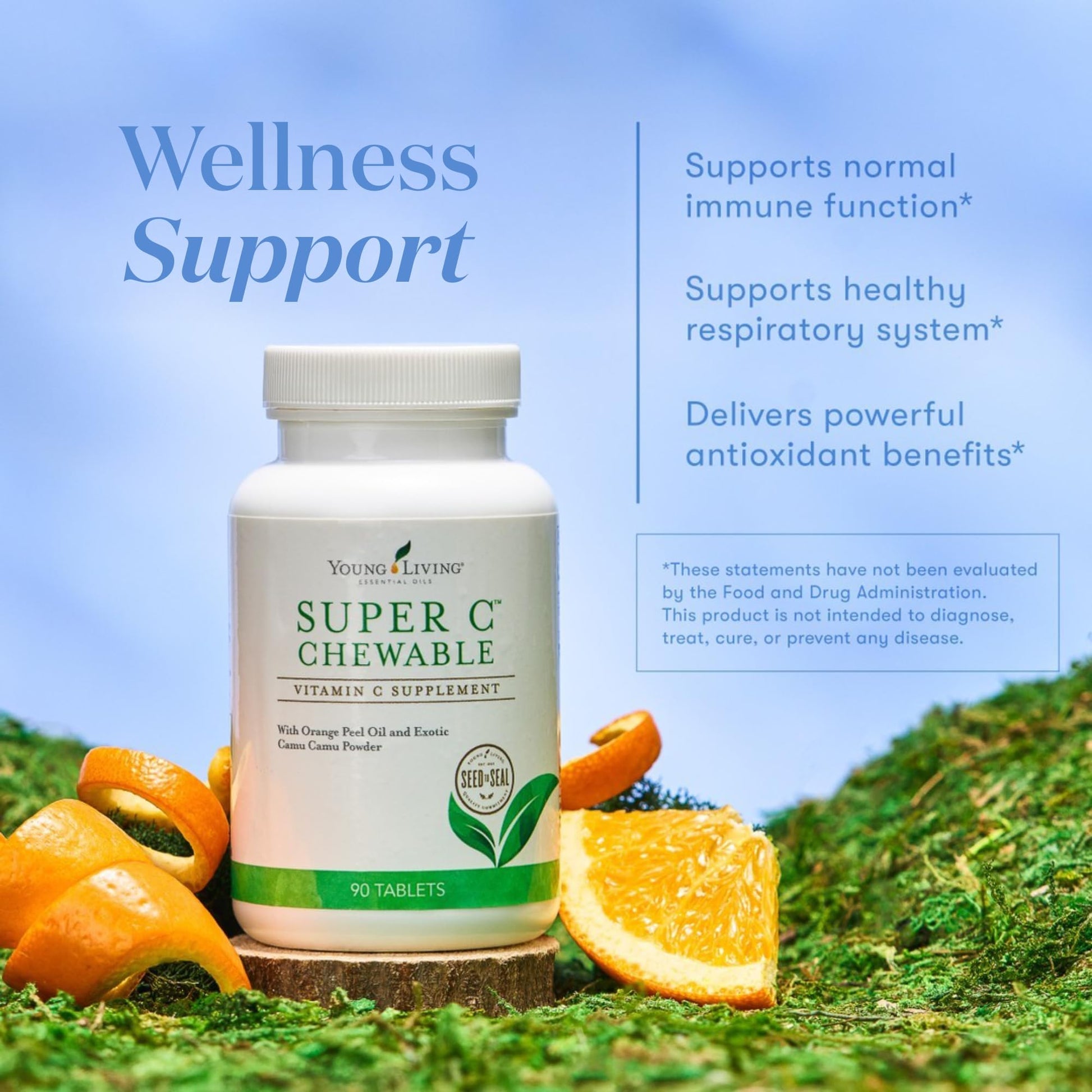 Frasco Young Living Super C tabletas vitamina C