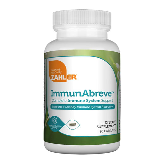Frasco Zahler ImmunAbreve suplemento inmunológico 90 cápsulas
