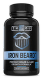 Frasco Zhou Iron Beard suplemento crecimiento barba 60 cápsulas