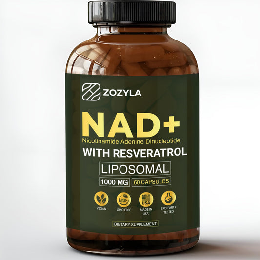 Frasco de ZOZYLA ZozylaNAD+ con 60 cápsulas