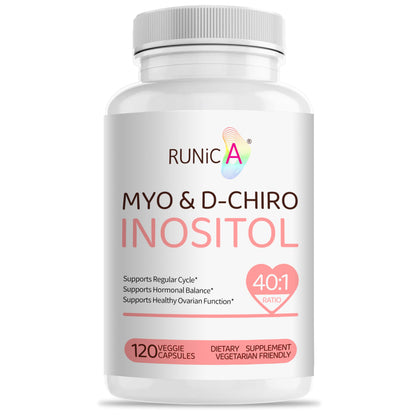 Frasco RUNICA suplementación inositol vegana para mujeres
