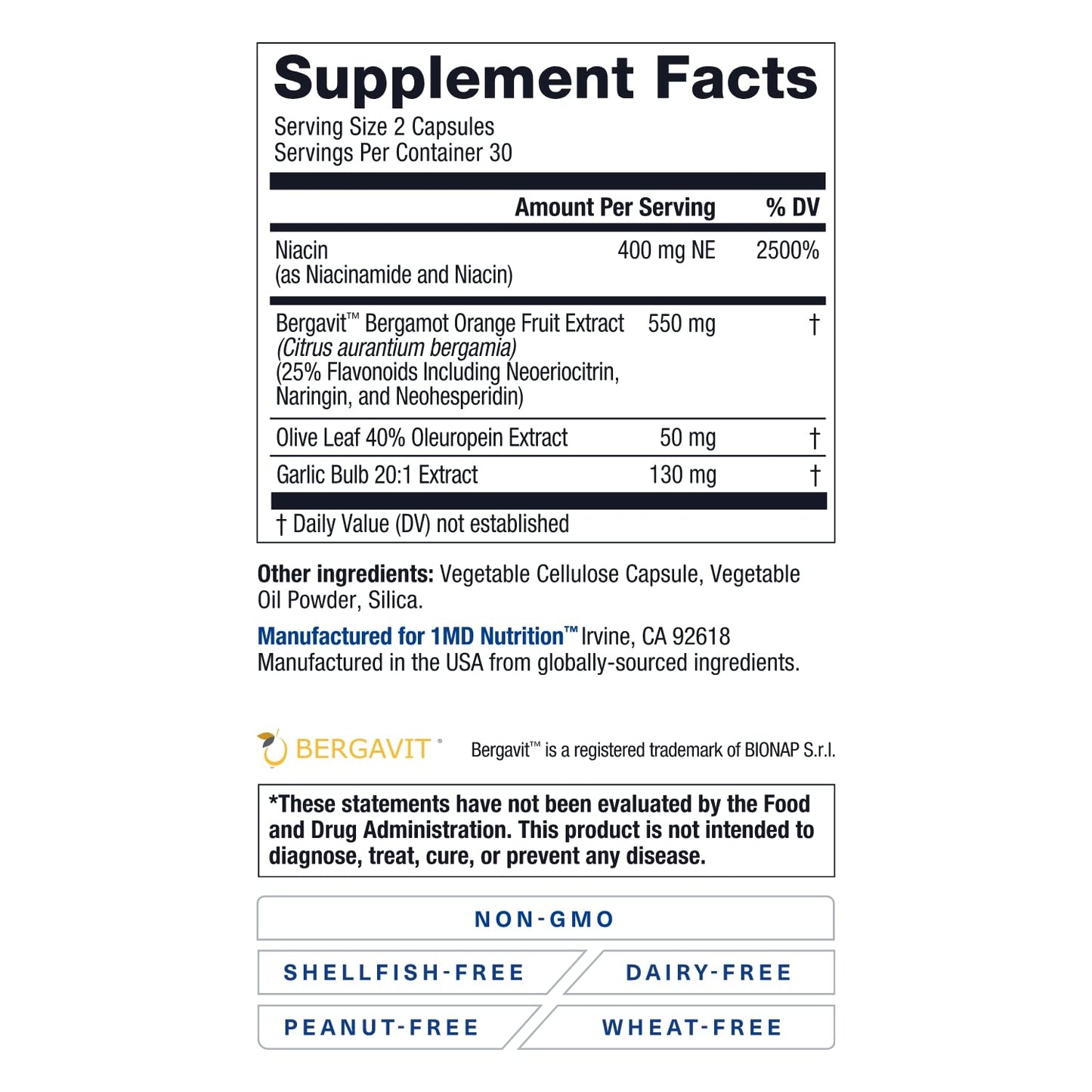 Frascos 1MD Nutrition CholestMD 120 cápsulas