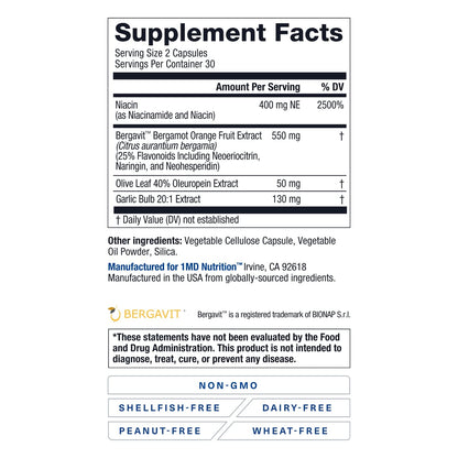 Frascos 1MD Nutrition CholestMD 120 cápsulas