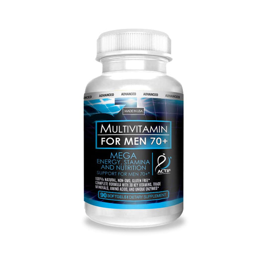 Frasco de ACTIF Multivitamínico para hombres de más de 70 años