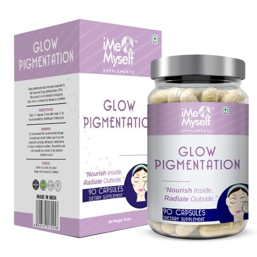Frasco de cápsulas iMeMyself Glow para nutrición de piel