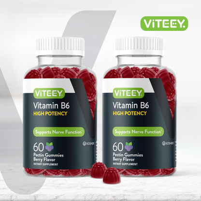 Frascos gomitas b6 100mg suplemento vitamínico Viteey doble