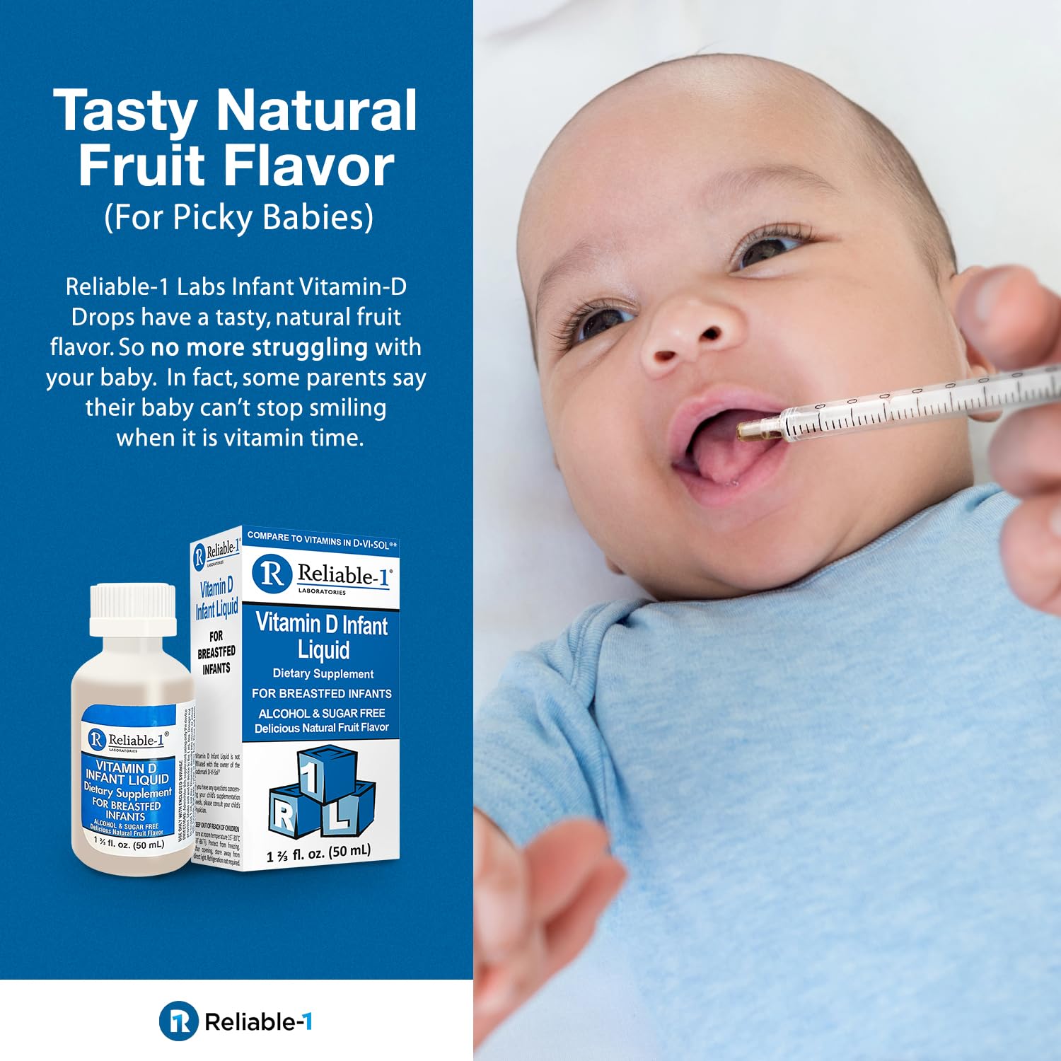 Frascos de gotas Reliable-1 vitaminas para bebés saludables