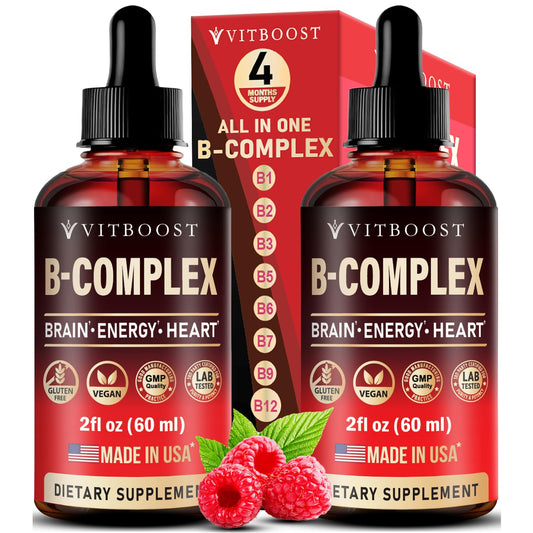 Frascos gotas vitamina B líquida sublingual vegano