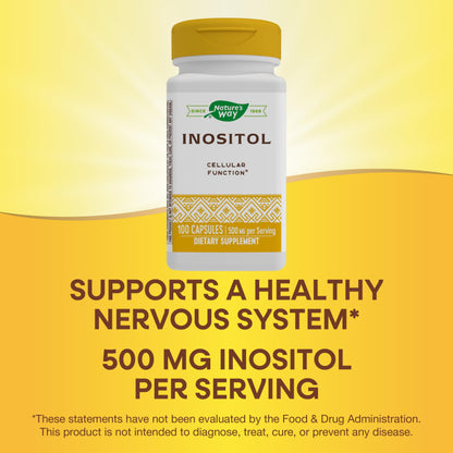 Frascos de inositol Nature's Way 500 mg