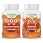 Frascos de multivitaminas y biotina para niños