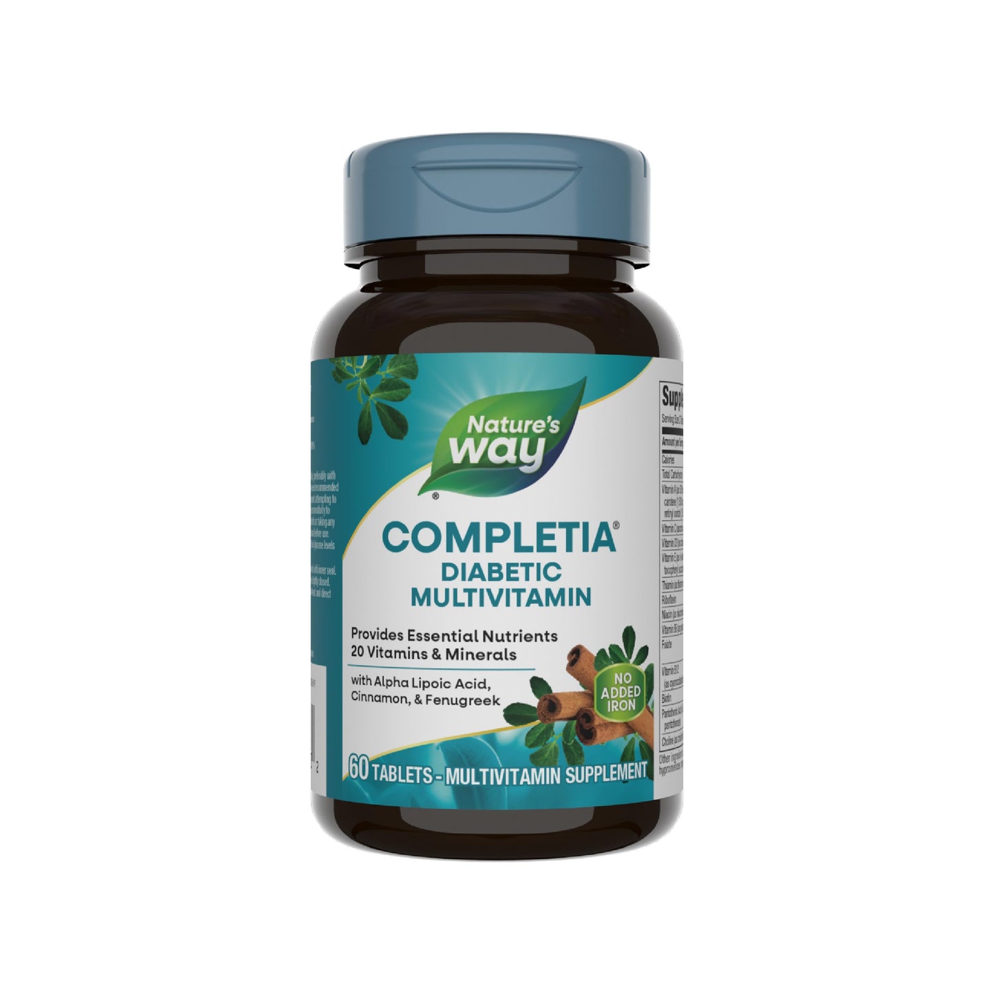 frascos de multivitaminas Nature's Way para diabéticos
