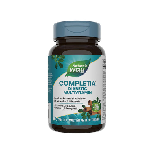 frascos de multivitaminas Nature's Way para diabéticos